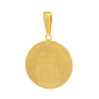 Pingente de Aço Mandala do Nascimento com Menino 27mm Gold IPG