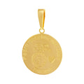 Pingente de Aço Mandala do Nascimento com Coração 27mm Gold IPG