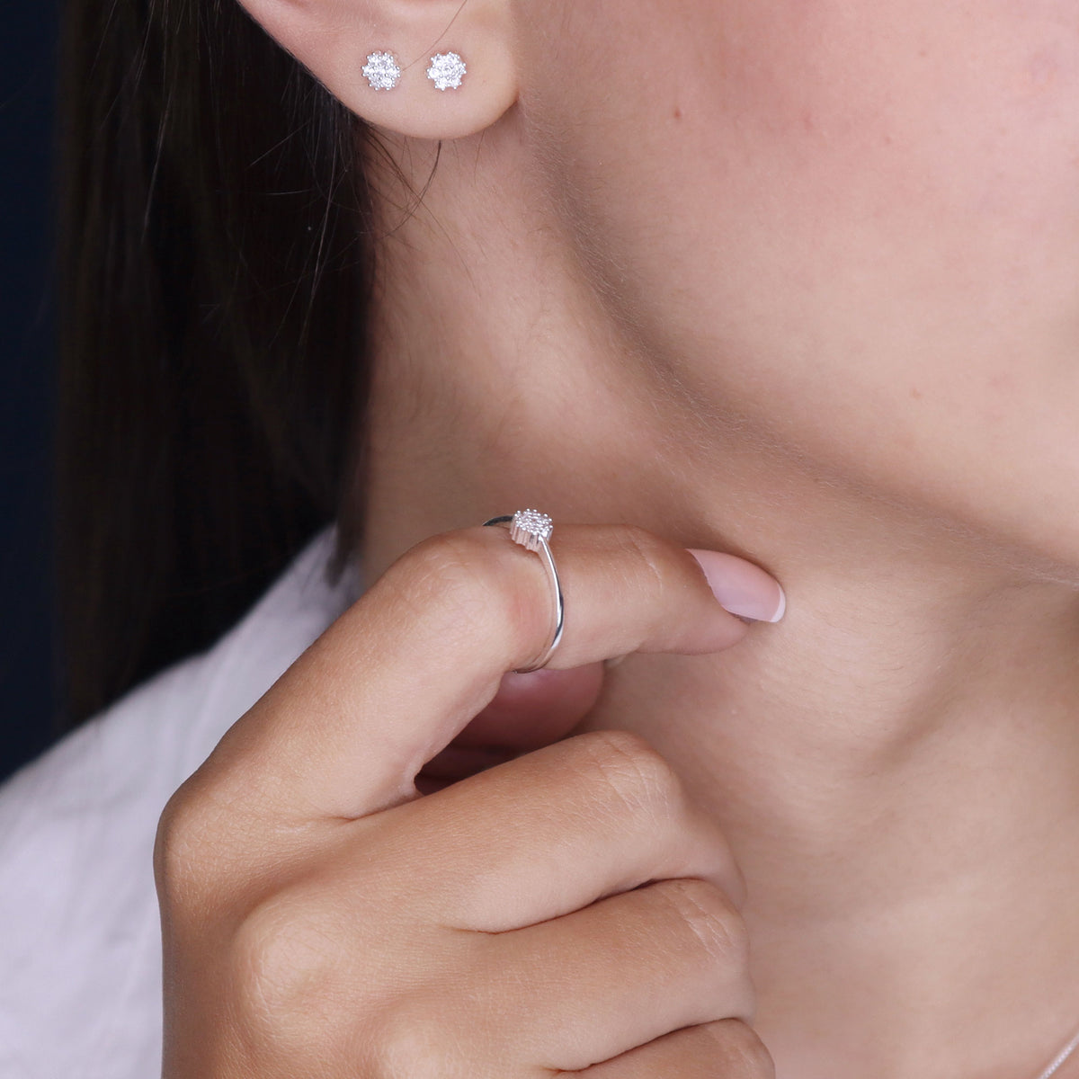 Anel de Prata Coleção Florescer com Zircônias Brancas - foto 4