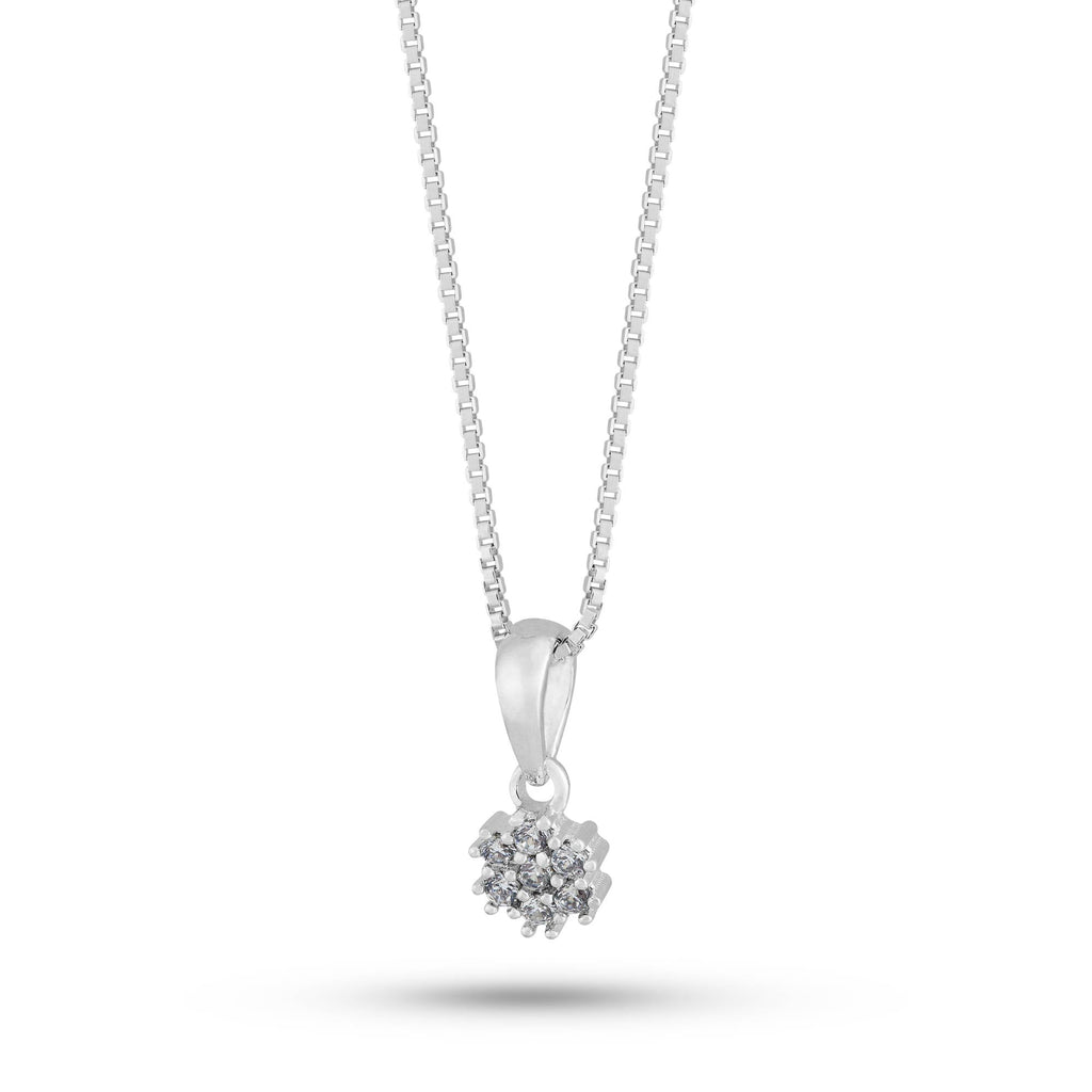 Colar de Prata Coleção Florescer com Zircônias Brancas 45cm - foto 3