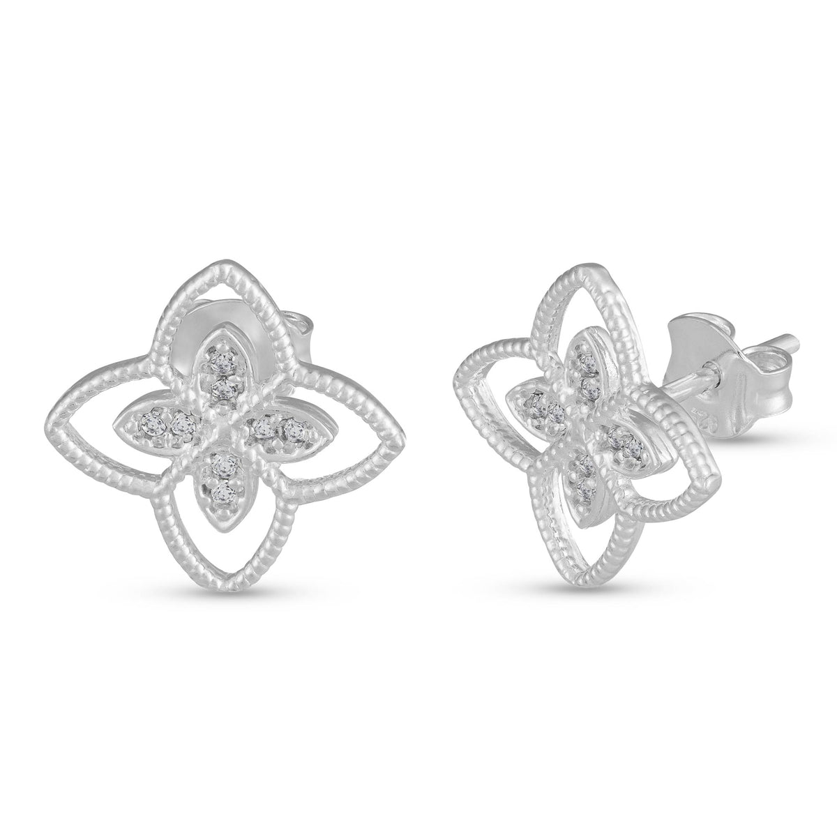 Brinco de Prata Flor de Lis Coleção Florescer 13x13mm - foto 3