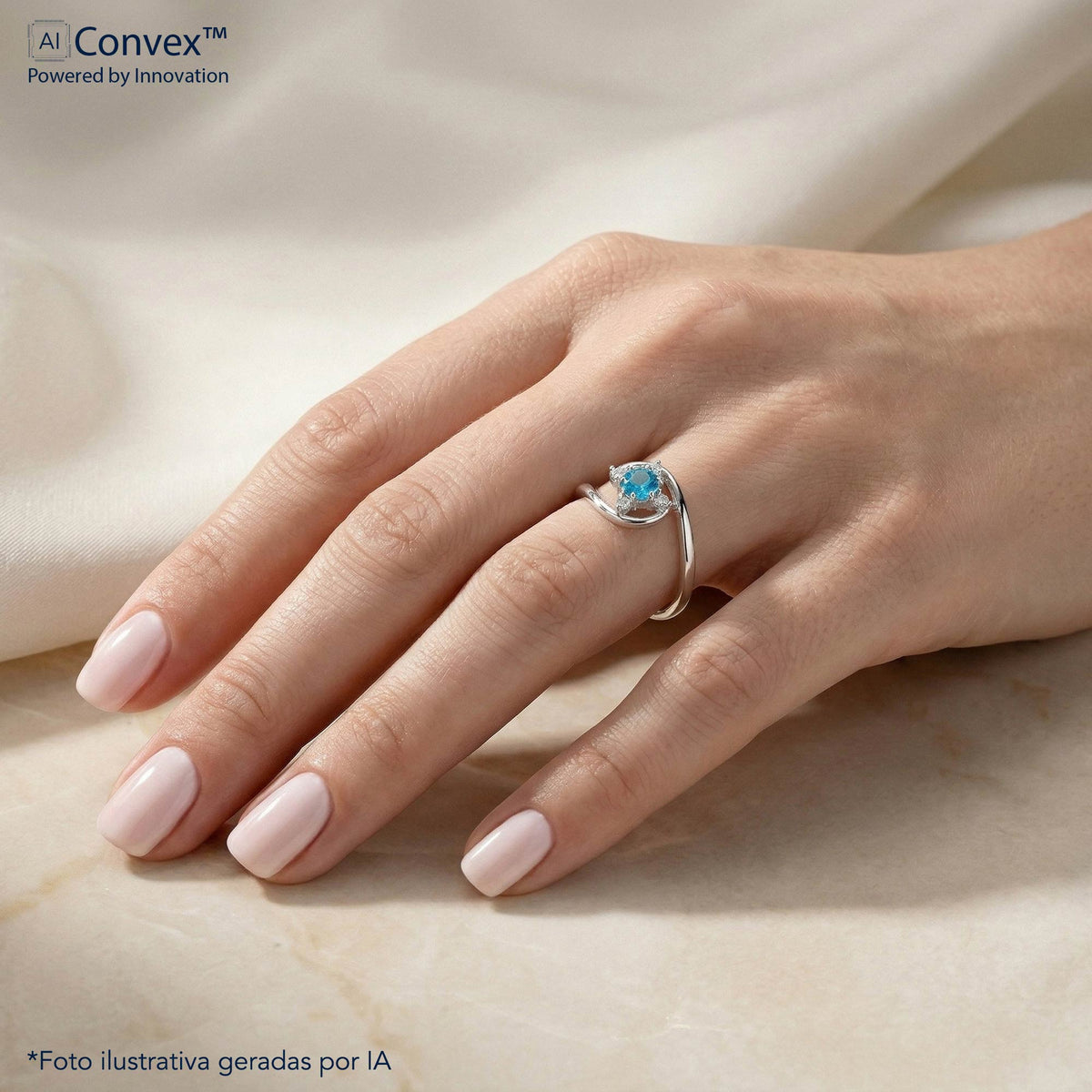 Anel de Prata Flor Color Coleção Florescer Zircônia SKY - foto 3