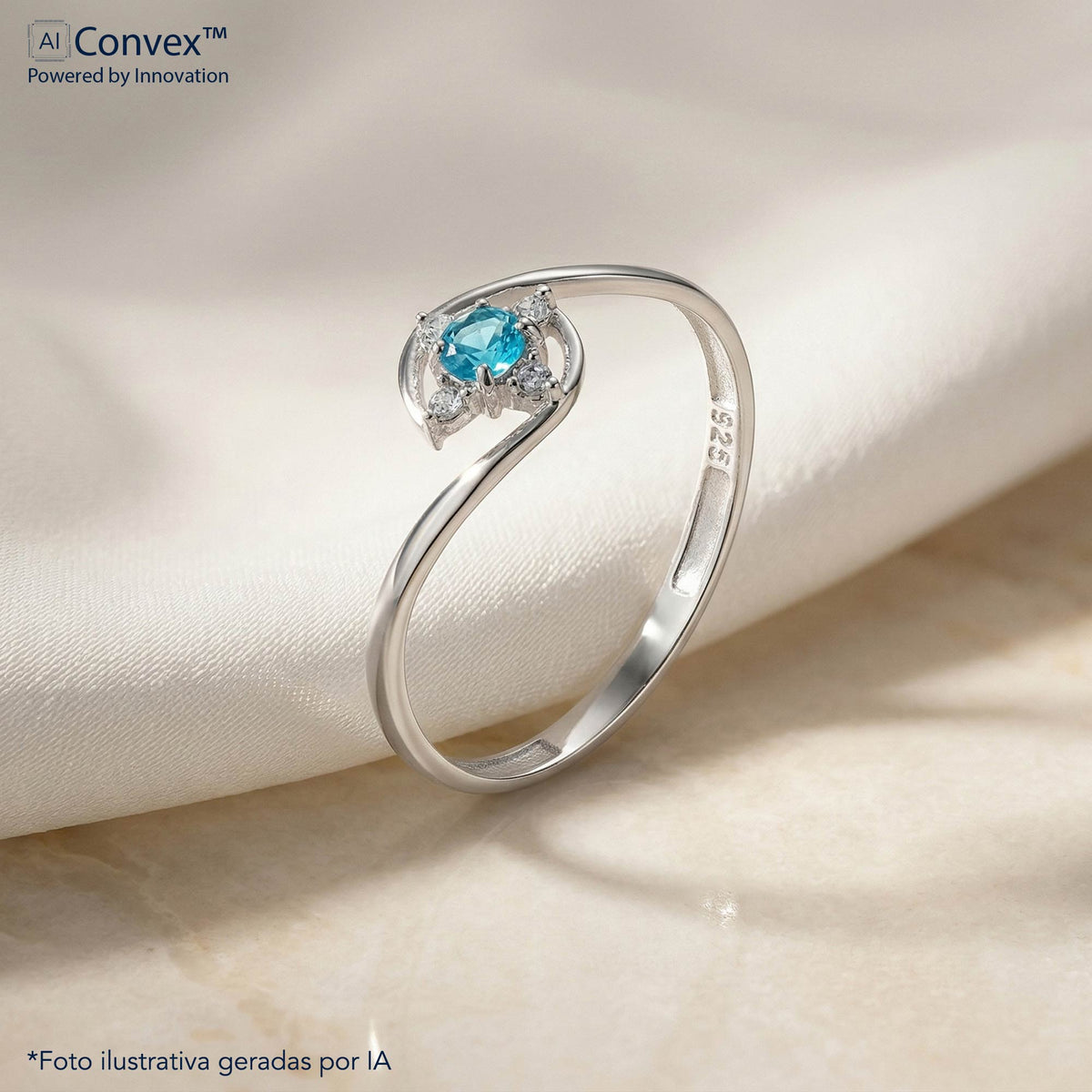 Anel de Prata Flor Color Coleção Florescer Zircônia SKY - foto 4