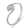 Anel de Prata Flor Color Coleção Florescer Zircônia Yellow