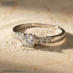 Anel de Prata Solitário Eterno Zircônia 4mm - foto 4