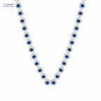 Colar de Prata Riviera Fiore Zircônia Azul e Branca 38cm - foto 3