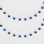 Colar de Prata Riviera Fiore Zircônia Azul e Branca 38cm - foto 2
