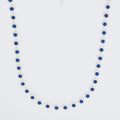 Colar de Prata Riviera Fiore Zircônia Azul e Branca 38cm