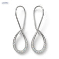 Brinco de Prata Infinito Coleção Fancy Zircônias Brancas