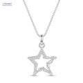 Colar de Prata Star Coleção Princess Zircônia Branca 45cm