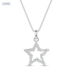 Colar de Prata Star Coleção Princess Zircônia Branca 45cm