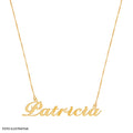 Colar de Prata com Manuscrito Nome Simples 50cm Revestido com Ouro 18k