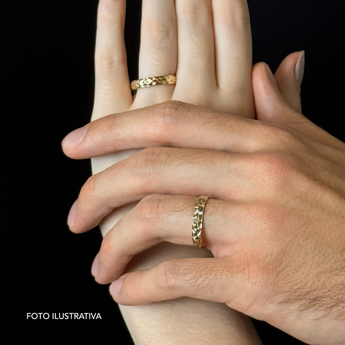 Aliança de Ouro Austrália Diamantada 250K Liga Ourum Italiana 3.6mm - foto 7