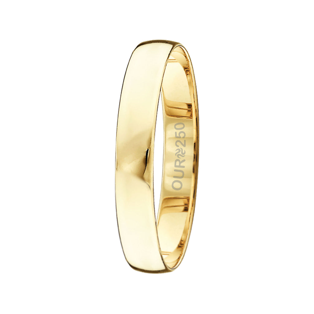 Aliança de Ouro Miami 250K Liga Ourum Italiana 3mm