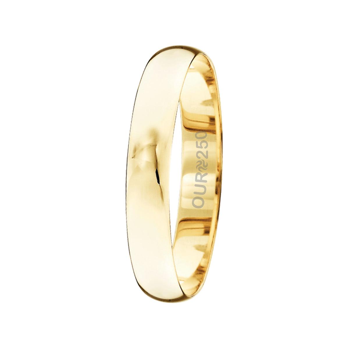 Aliança de Ouro Florença 250K Liga Ourum Italiana 3.9mm