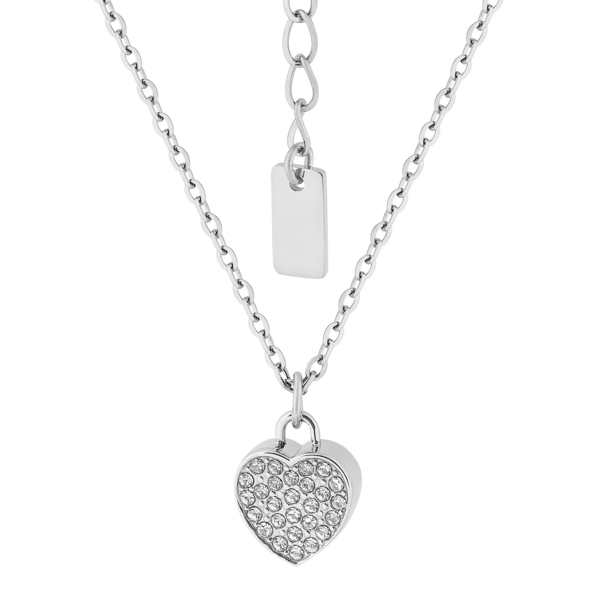 Colar de Aço Love com Zircônias 42cm - foto 3