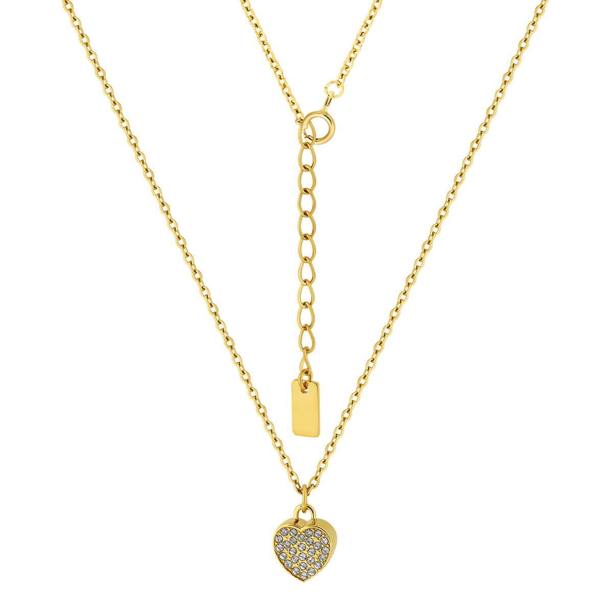 Colar de Aço Love IPG com Zircônias 42cm