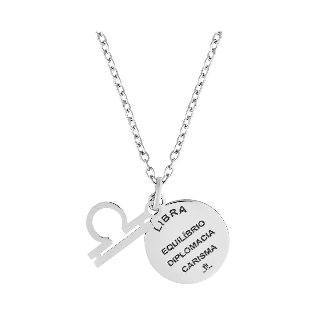Colar de Aço Signo Libra 18mm 50cm