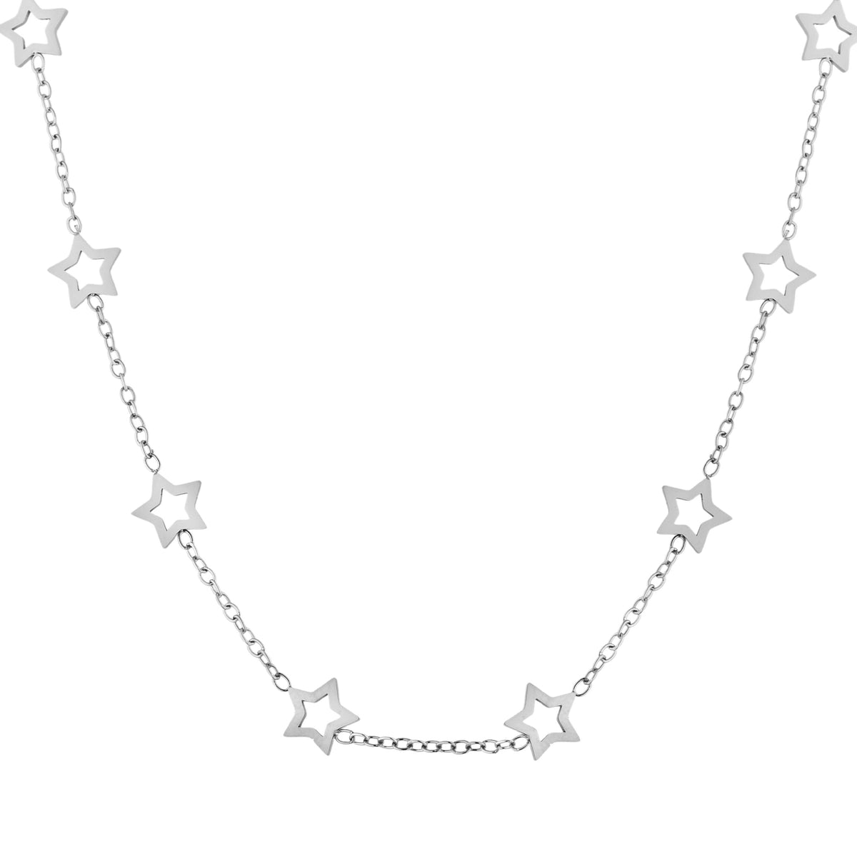 Colar de Aço Estrelas 40cm + 5cm extensor - foto 2