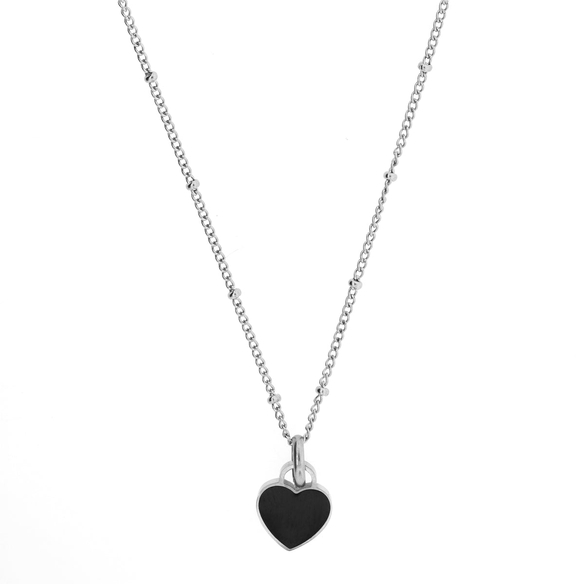 Colar de Aço Inspiração com Dupla Fase Branco e Preto 38 a 47cm - foto 4