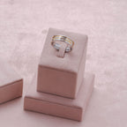 Aliança de Aço Heart Beat Feel Shine com Filete Gold IPG 6mm - foto 2