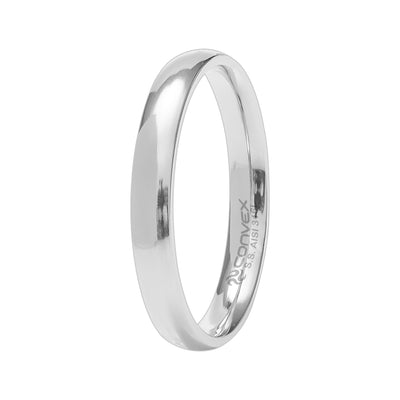 Aliança de Aço Slim Argos Abaulada 3mm