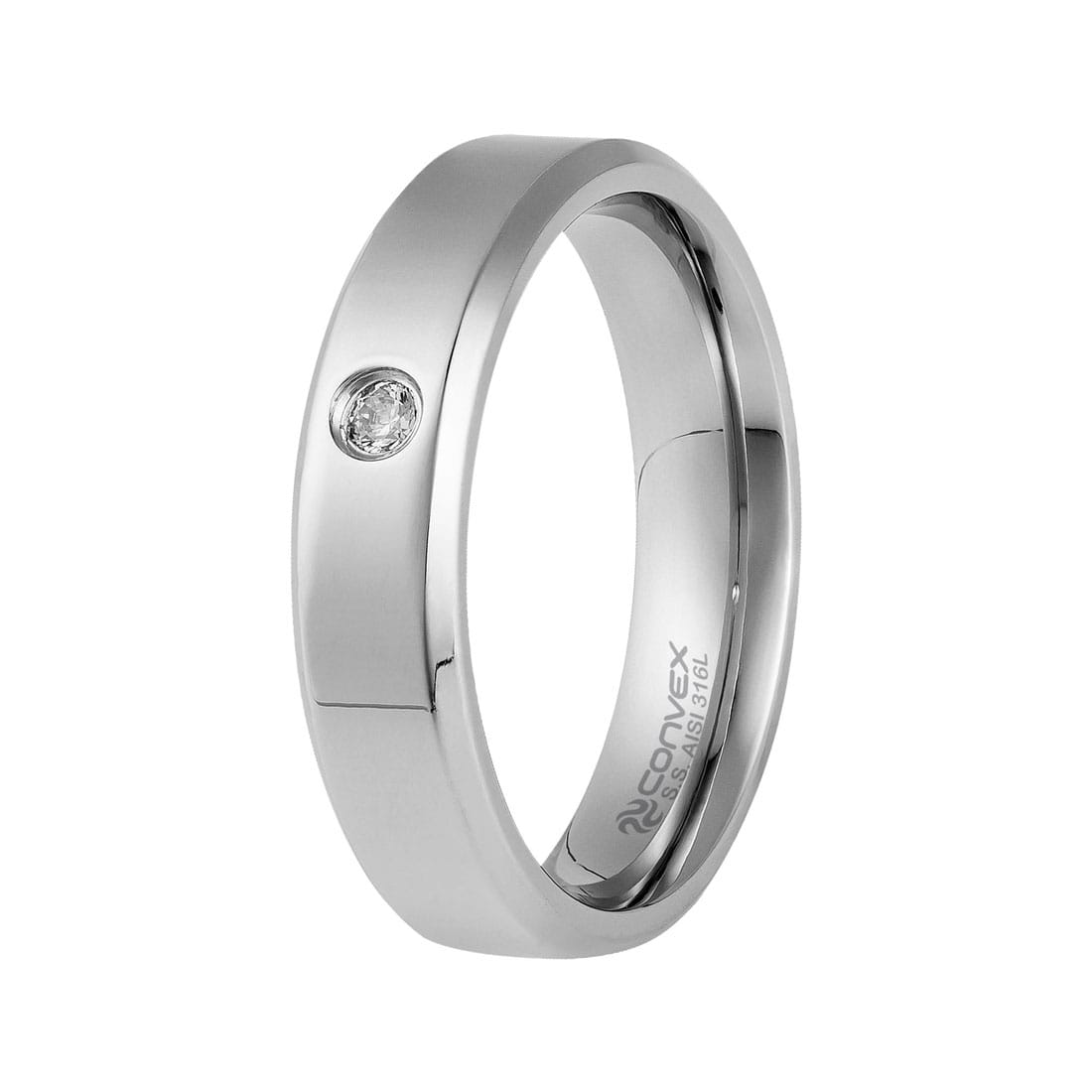 Aliança de Aço Slim Supreme com Zircônia 4.50mm