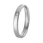 Aliança de Aço Slim Alysia com Zircônia 3mm