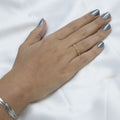 Anel Aparador Infinito Liga OURUM com Zircônia Ouro 250k