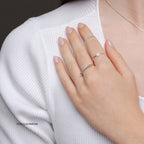 Anel de Prata Style Quadrado com Zircônias Azuis - foto 3