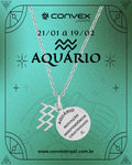 Colar de Aço Signo Aquário 18mm 50cm