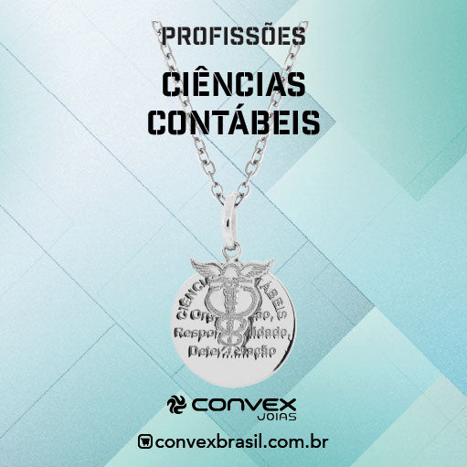 Colar de Aço da Profissão Ciências Contábeis 50cm - foto 2