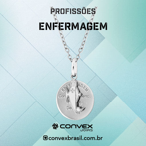 Colar de Aço da Profissão Enfermagem 50cm - foto 2