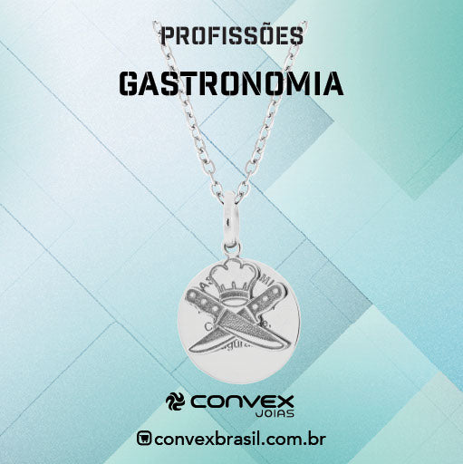 Colar de Aço da Profissão Gastronomia 50cm - foto 2