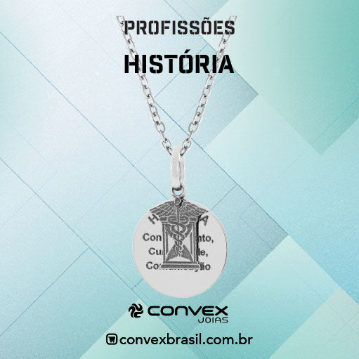 Colar de Aço da Profissão História 50cm - foto 2