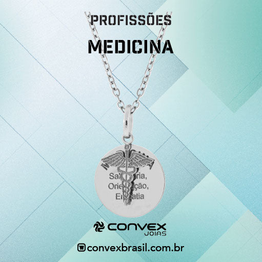 Colar de Aço da Profissão Medicina 50cm - foto 2