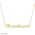 Colar de Prata com Manuscrito Nome Composto 45cm Revestido com Ouro 18k