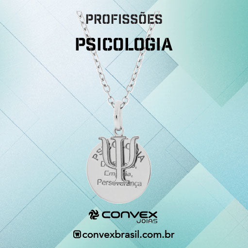 Colar de Aço da Profissão Psicologia 50cm - foto 2